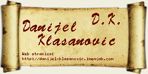 Danijel Klasanović vizit kartica